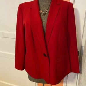 Warm red wear to work blazer